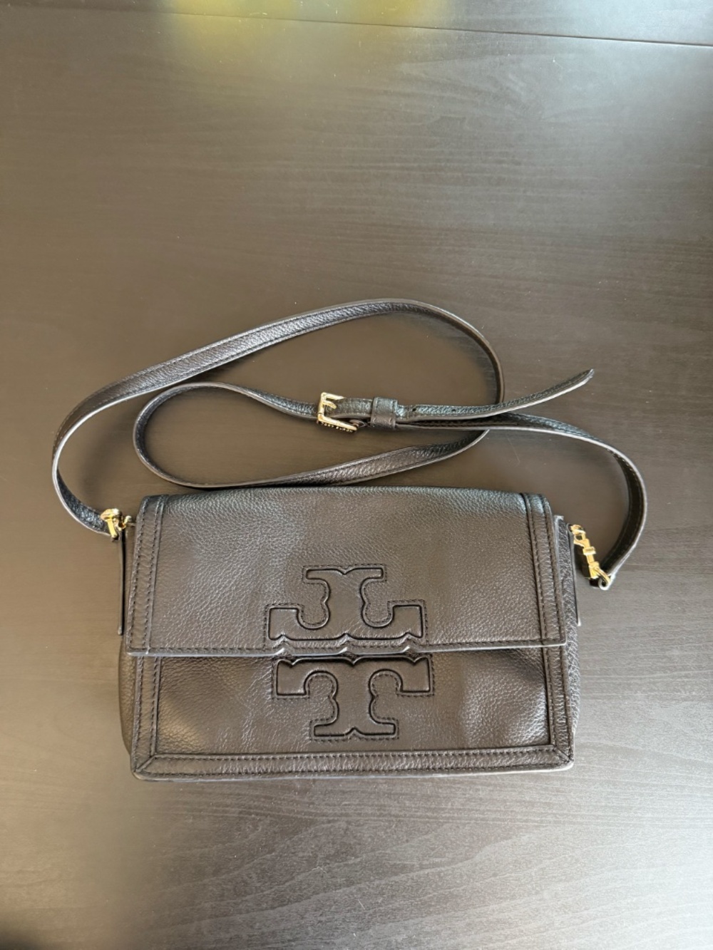 Tory Burch / Black Leather Crossbody Bag / Like New